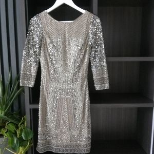 Camille La Vie. Size 4. Gold Sequin dress.